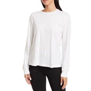 ALC Womens Marco Cutout Long Sleeve Crew Neck Tee Shirt White Size Small